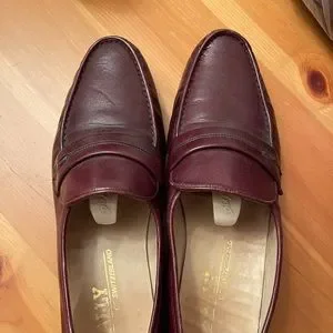 Bally of Switzerland Burgundy Penny Loafers Sz 7 s-l400.jpg main image 2
